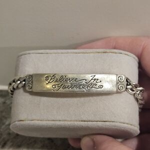 Brighton Believe In Yourself Etched ID Bracelet